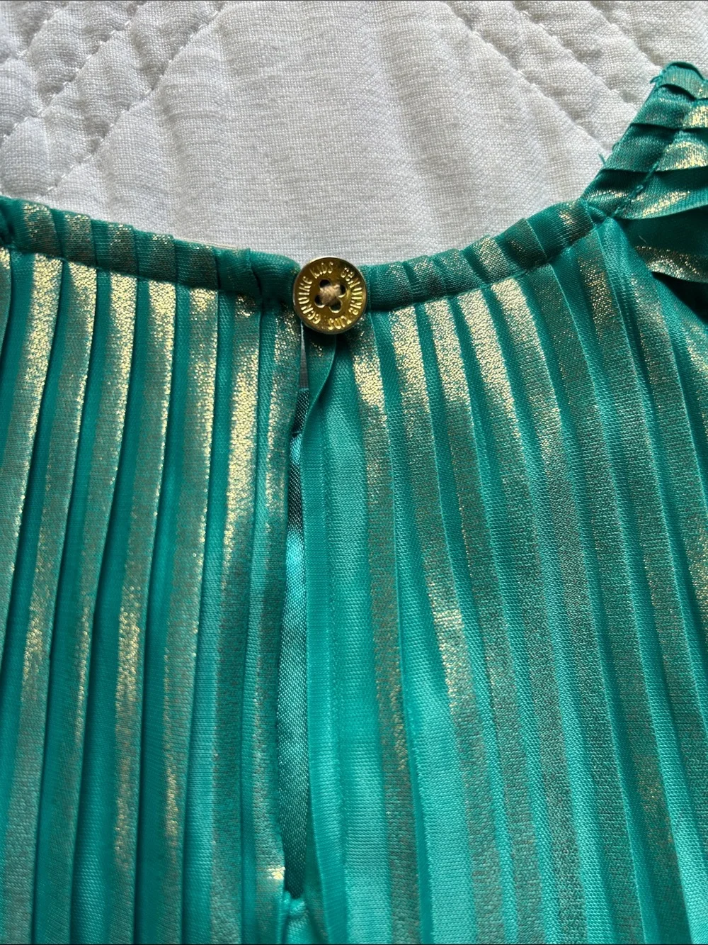 OshKosh B'gosh Teal Dress with Gold Accents